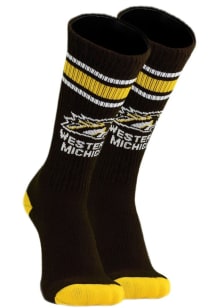 Throwback Western Michigan Broncos Mens Crew Socks - Brown