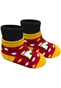 Allover Maryland Terrapins Baby Quarter Socks - Red