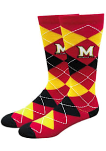 Dress Maryland Terrapins Mens Argyle Socks - Red