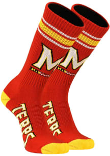 Red Throwback Maryland Terrapins Mens Crew Socks - Red