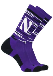 Fastline Northwestern Wildcats Mens Crew Socks - Purple