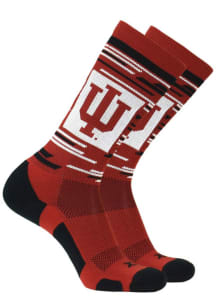 Fastline Indiana Hoosiers Mens Crew Socks - Red