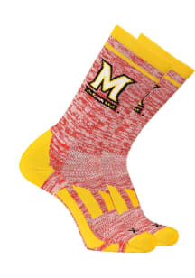 Heather Maryland Terrapins Mens Crew Socks - Red