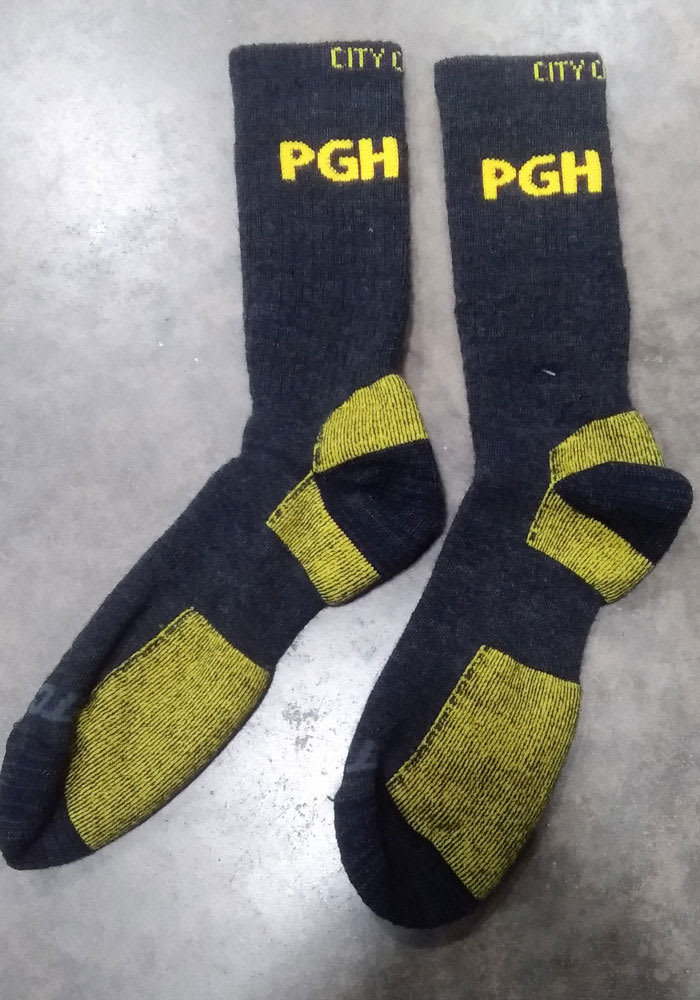 Pittsburgh Hiking Mens Crew Socks