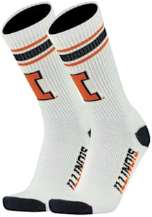 Illinois Fighting Illini Throwback Mens Crew Socks