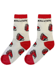 Ball State Cardinals Allover Youth Quarter Socks