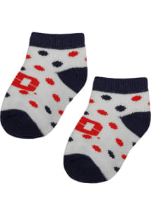 Dayton Flyers Polka Dot Baby Quarter Socks