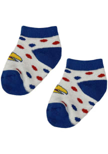 Kansas Jayhawks Polka Dot Baby Quarter Socks