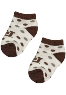 Lehigh University Polka Dot Baby Quarter Socks