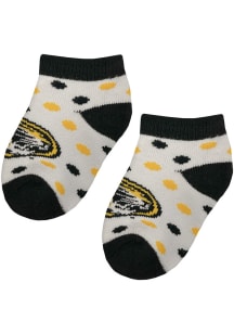 Missouri Tigers Polka Dot Baby Quarter Socks