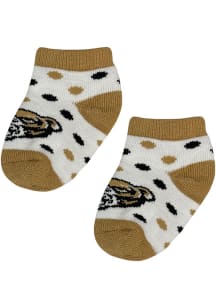 Oakland University Golden Grizzlies Polka Dot Baby Quarter Socks