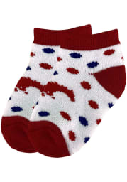 SMU Mustangs Polka Dot Baby Quarter Socks