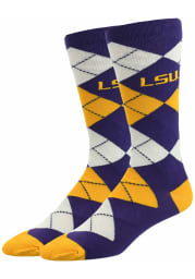 LSU Tigers Argyle Mens Argyle Socks