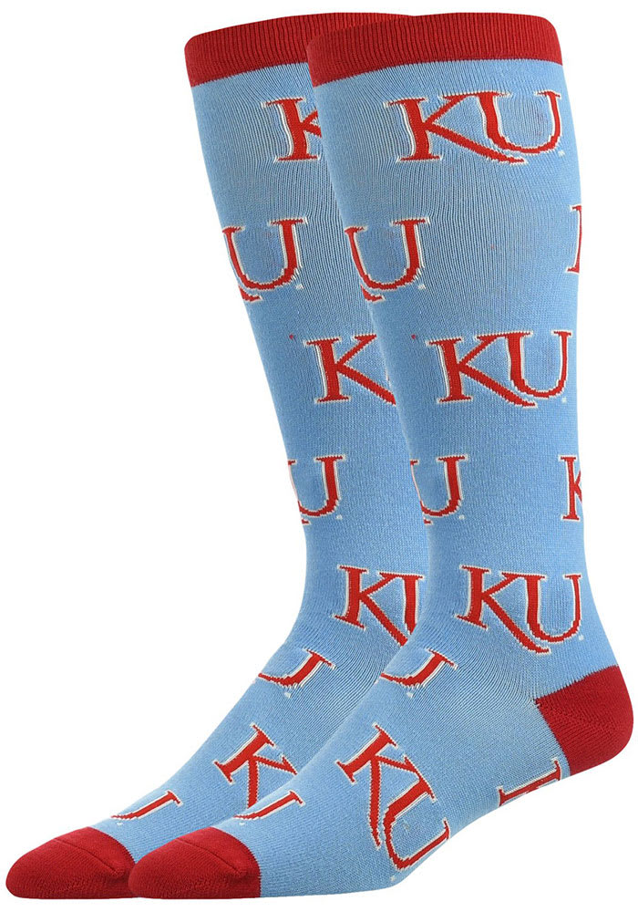 Kansas Jayhawks Allover Mens Dress Socks