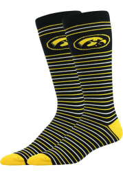 Iowa Hawkeyes Stripe Mens Dress Socks
