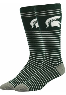 Stripe Michigan State Spartans Mens Dress Socks - Green