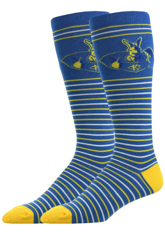 UMKC Roos Stripe Mens Dress Socks BLUE