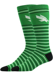 North Texas Mean Green Stripe Mens Dress Socks
