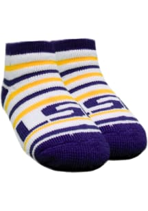 LSU Tigers Stripe Baby Quarter Socks