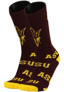 Arizona State Sun Devils Super Mascot Mens Crew Socks