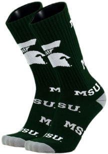 Super Mascot Michigan State Spartans Mens Crew Socks - Green