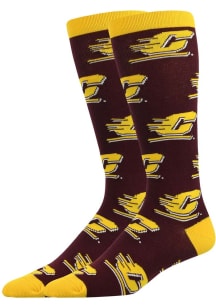 Central Michigan Chippewas All Over Mens Dress Socks