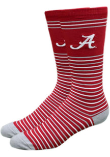 Alabama Crimson Tide Stripe Mens Dress Socks