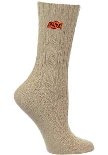 Oklahoma State Cowboys Cable Knit Womens Crew Socks