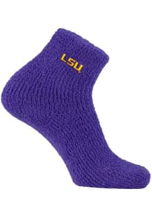 LSU Tigers Cozy Womens Quarter Socks