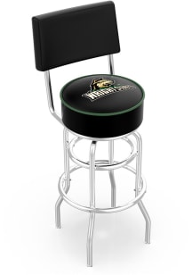 Wright State Raiders Double-Ring Swivel with Back Pub Stool - Black