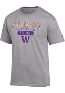 Washington Huskies Grey Champion Pill Alumni Jersey Short Sleeve T Shirt