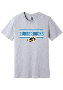Summit Sportswear Akron RubberDucks Grey Double Bars Short Sleeve T Shirt