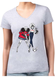 4Her Florida Panthers Womens Grey Hockey Girls Short Sleeve T-Shirt
