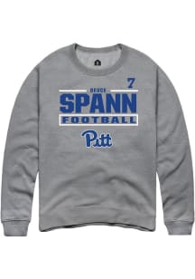 Deuce Spann Rally Mens Graphite Pitt Panthers NIL Stacked Box Player Crew