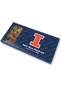 Orange Illinois Fighting Illini Window Milk Chocolate w/ M&amp;M's Candy