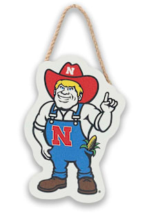 Nebraska Cornhuskers Lil Mascot Wood Sign -