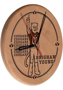 BYU Cougars Laser Engraved Wall Clock