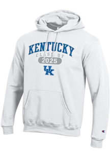 Champion Kentucky Wildcats Mens White Class of 2025 Pill Powerblend Long Sleeve Hoodie