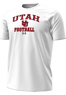 Under Armour Utah Utes White Football Performance Short Sleeve T Shirt