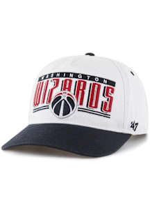 47 Washington Wizards Double Header Baseline Hitch Adjustable Hat - White