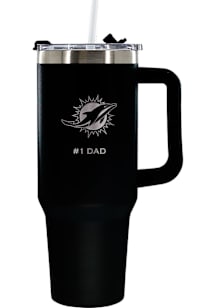 Miami Dolphins Dad 40oz Stainless Steel Tumbler - Black
