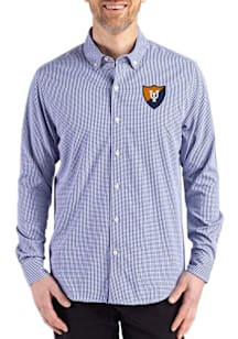 Cutter and Buck Illinois Fighting Illini Mens Blue Vault Skyline Long Sleeve Dress Shirt