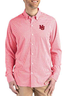 Cutter and Buck Nebraska Cornhuskers Mens Red Vault Skyline Long Sleeve Dress Shirt