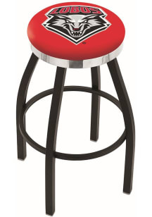 New Mexico Lobos Chrome Seat Pub Stool - Black