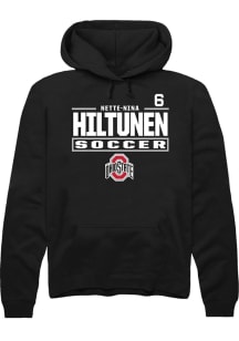 Nette-Nina Hiltunen Rally Mens Black Ohio State Buckeyes NIL Stacked Box Player Hood