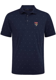 Levelwear Florida Panthers Mens Navy Blue Vision Embroidered 3D Patch Short Sleeve Polo