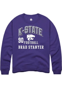Brad Stanyer Rally Mens Purple K-State Wildcats NIL Arch Logo Player Crew