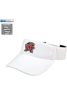 LogoFit Maryland Terrapins Mens White Slice Adjustable Visor