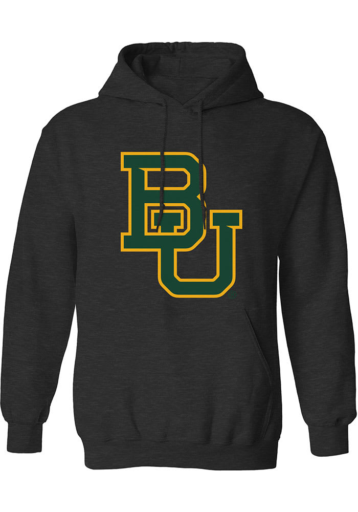 Baylor Bears Mens Black Primary Team Logo Long Sleeve Hoodie