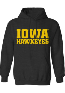 Iowa Hawkeyes Mens Black Wordmark Long Sleeve Hoodie